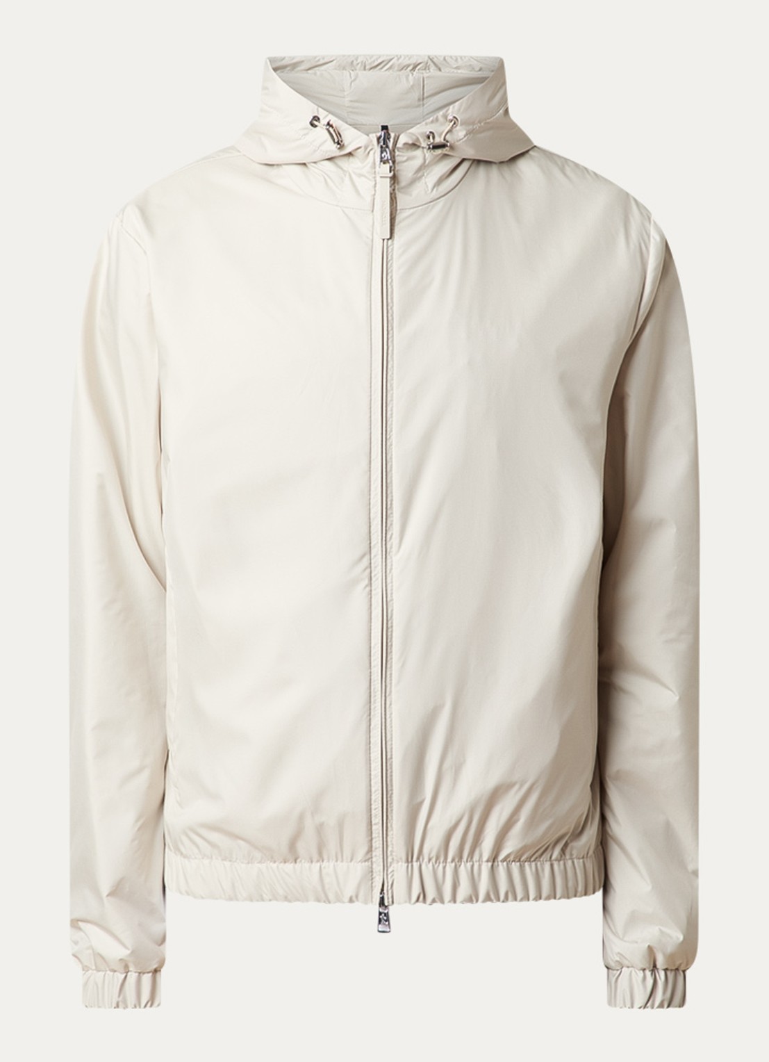 Moncler Domene windjack met capuchon - voorkant gebroken wit