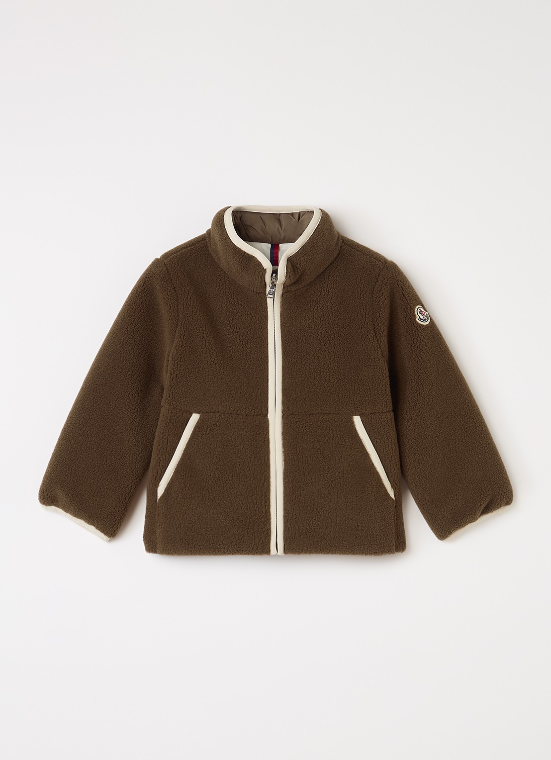 Moncler Duxent gewatteerd jack van teddy - voorkant 2 bruin