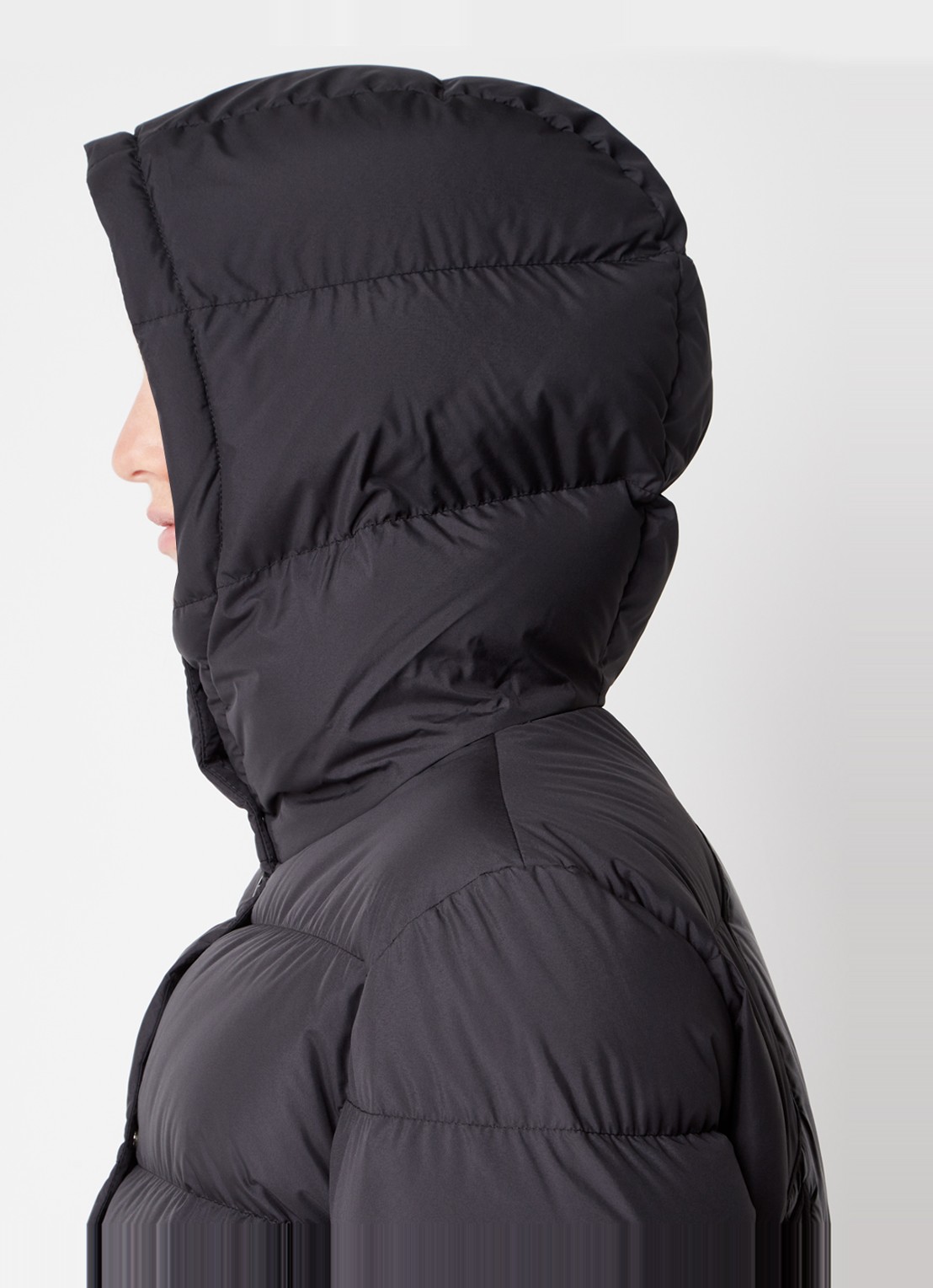 Moncler Ebre puffer jack met donsvulling en logoborduring - detail 5 zwart