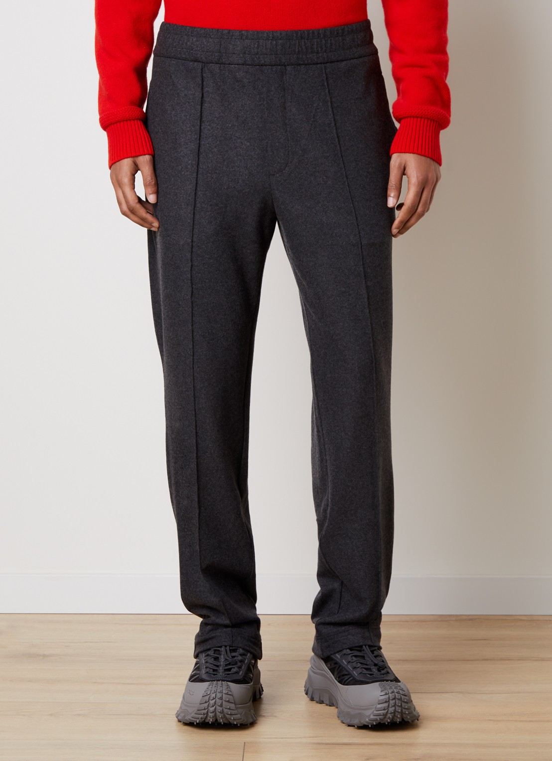 Moncler Edit slim fit pantalon met steekzakken - detail 4 antraciet