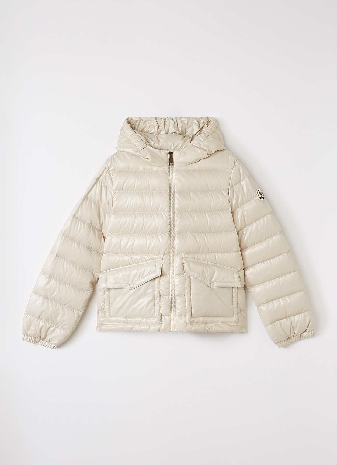 Moncler Ela gewatteerd jack met donsvulling - voorkant 2 creme