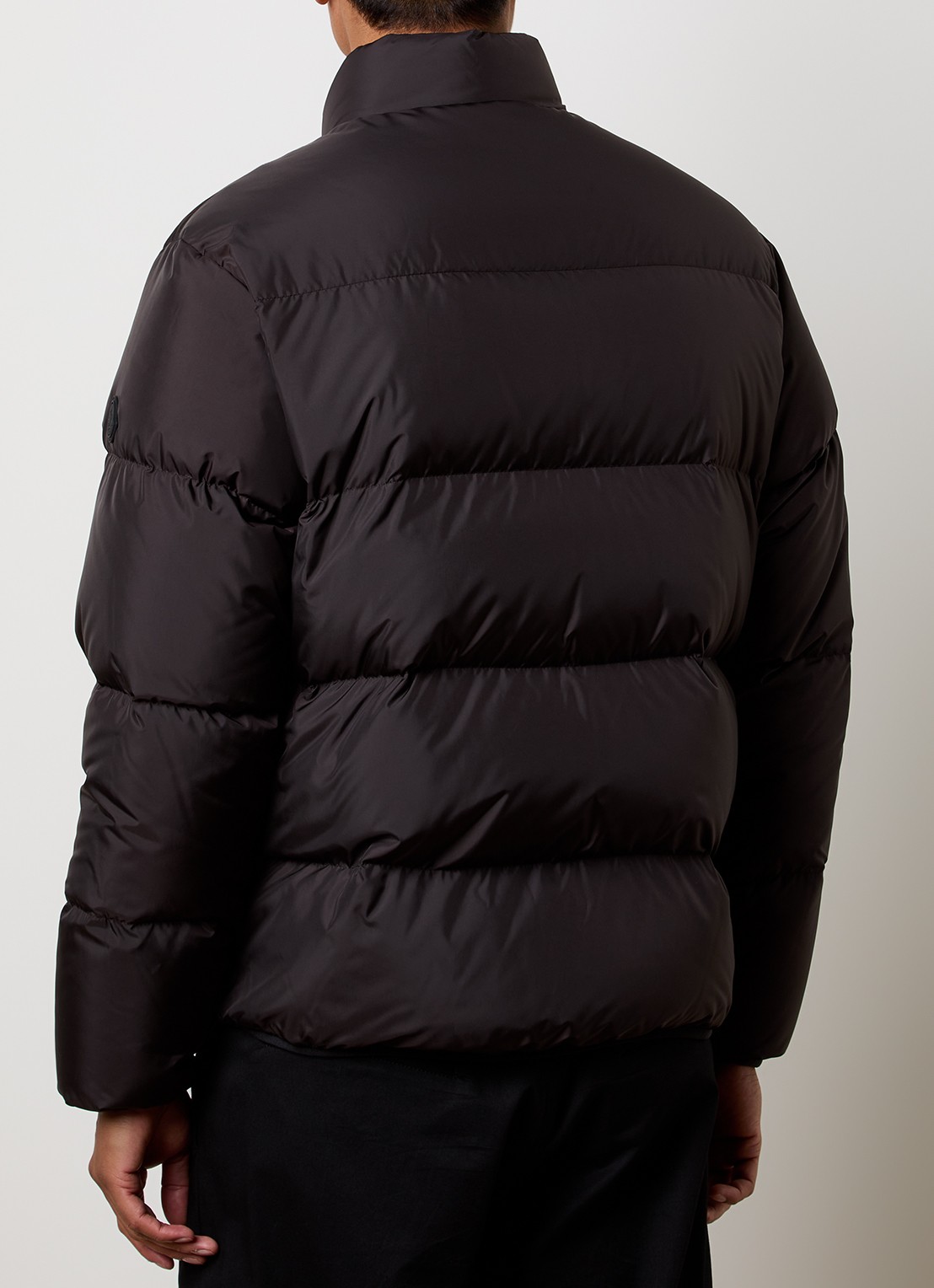 Moncler Erterle puffer jack met donsvulling en steekzakken - achterkant donkerbruin