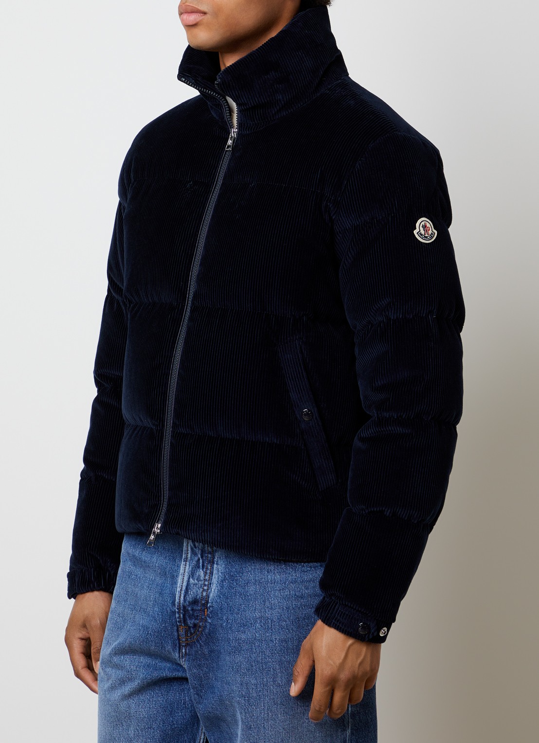 Moncler Esparron puffer jack met steekzakken - detail 3 donkerblauw