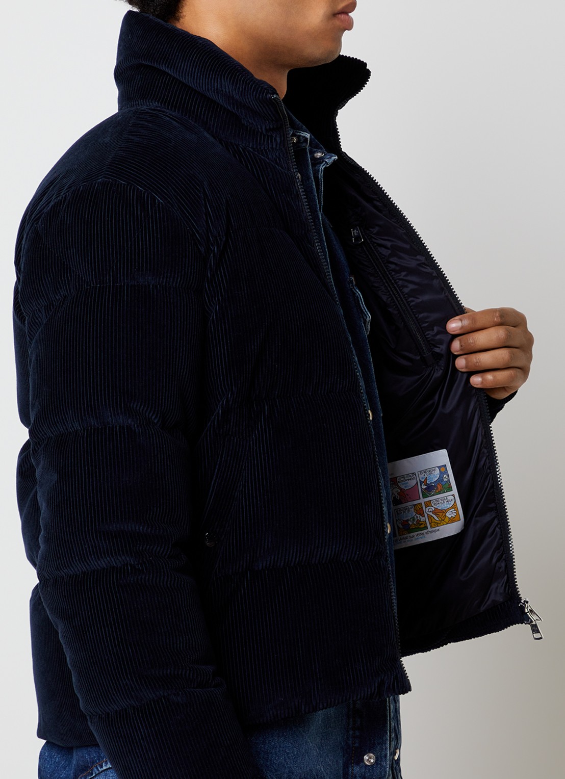 Moncler Esparron puffer jack met steekzakken - detail 4 donkerblauw