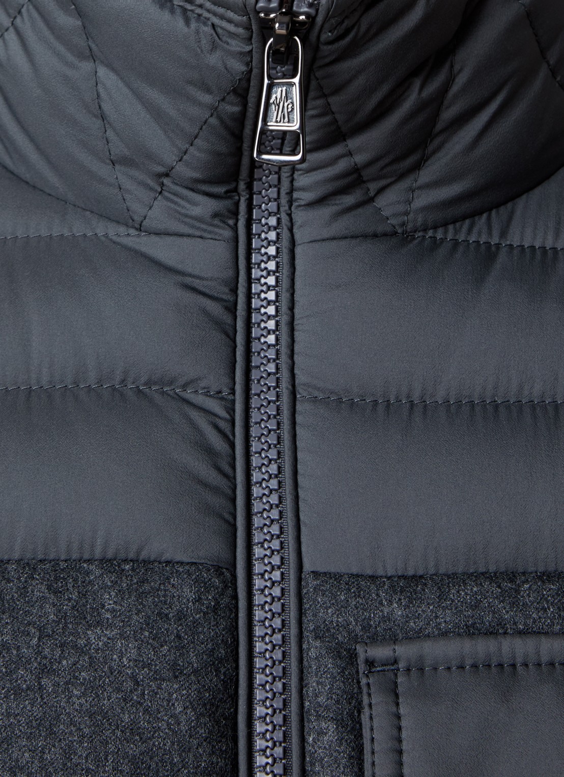 Moncler Estagnous gewatteerde bodywarmer met ritszakken - detail 3 donkergrijs