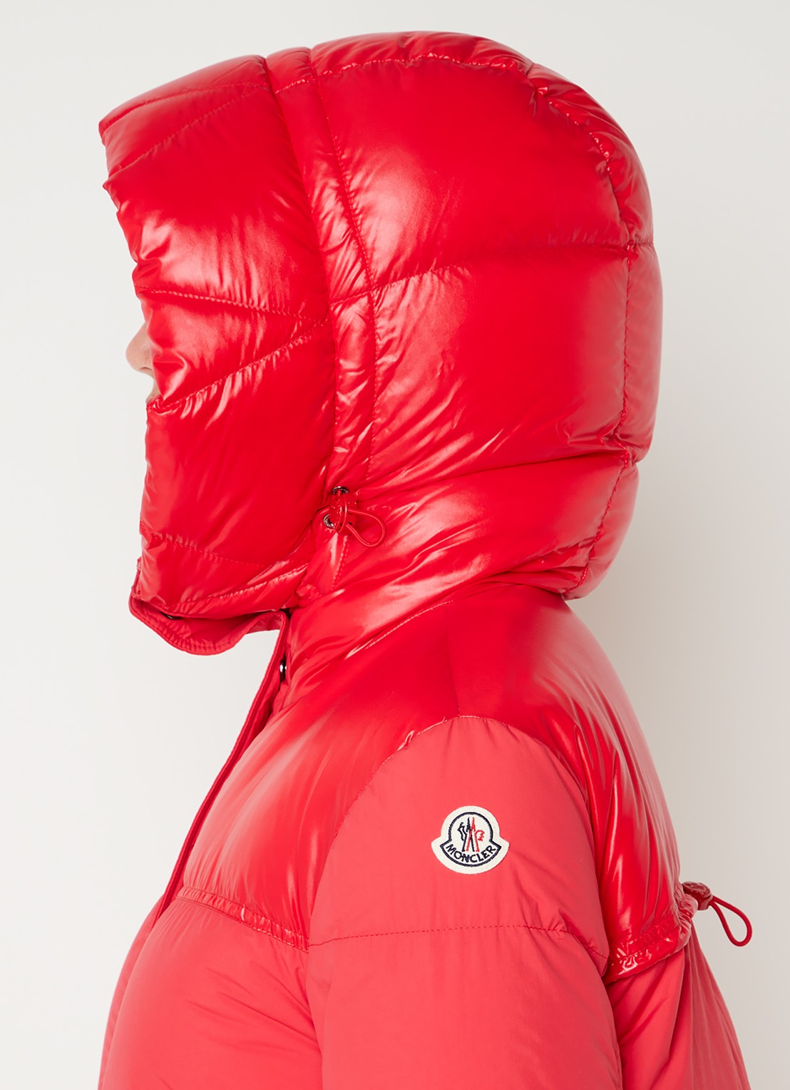 Moncler Etival gewatteerd jack met donsvulling en steekzakken - detail 6 steenrood