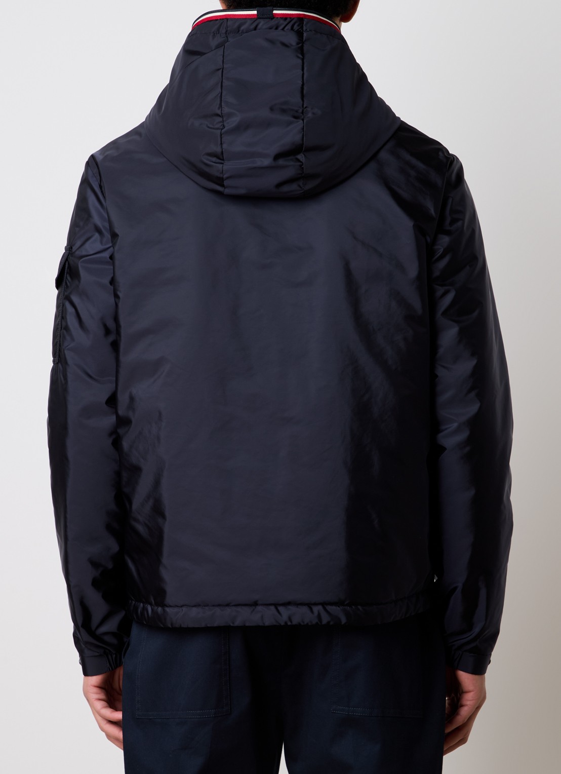 Moncler Evettes gewatteerd jack met donsvulling en logo - achterkant 3 donkerblauw
