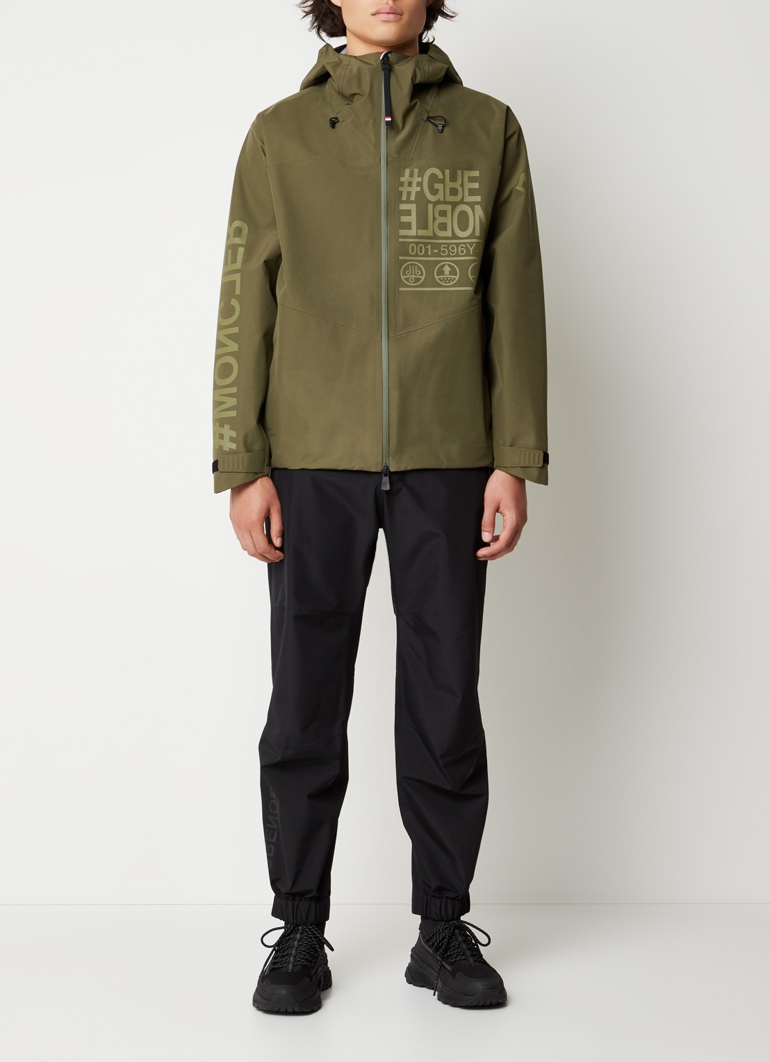 Moncler Fel Gore-Tex  lightweight windjack met ritszakken - voorkant 6 donkergroen