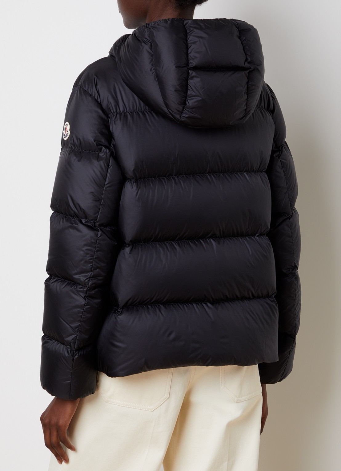 Moncler Feligule puffer jack met donsvulling en ritszakken - achterkant 6 zwart
