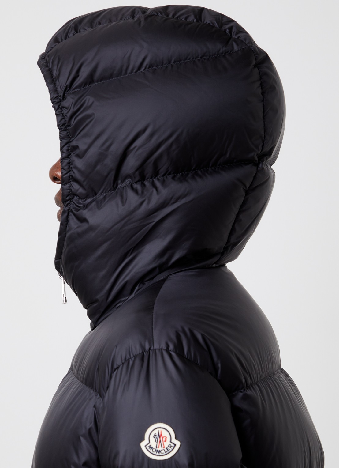 Moncler Feligule puffer jack met donsvulling en ritszakken - detail 2 zwart