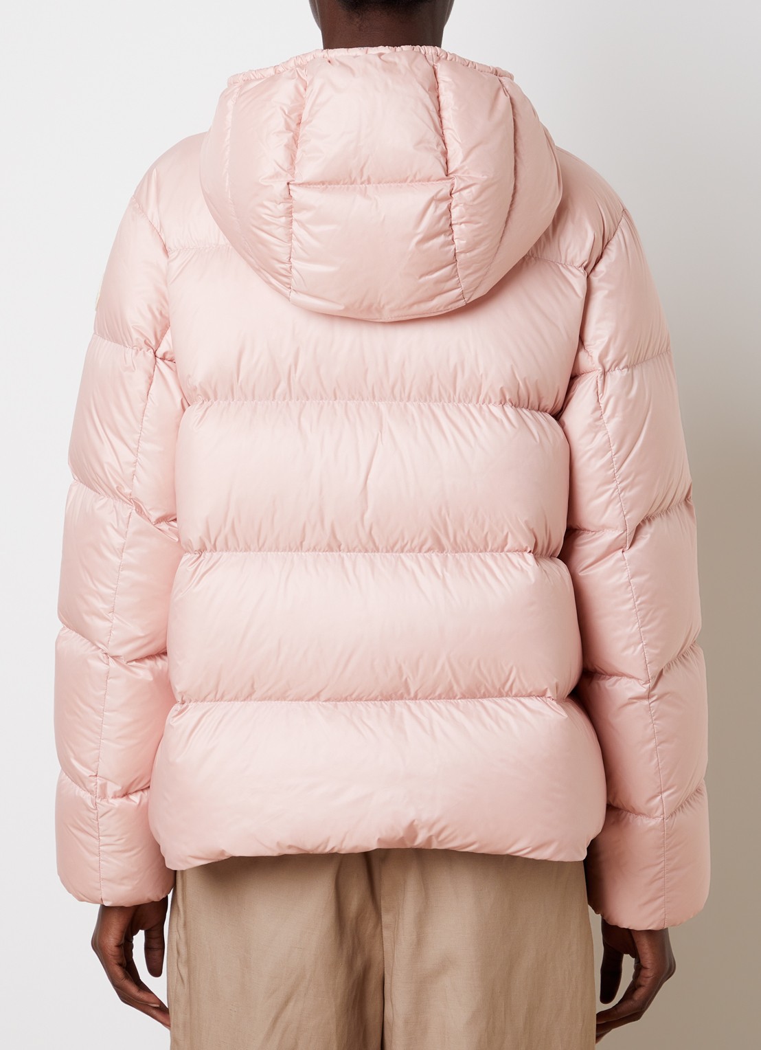 Moncler Feligule puffer jack met donsvulling en ritszakken - achterkant 6 roze