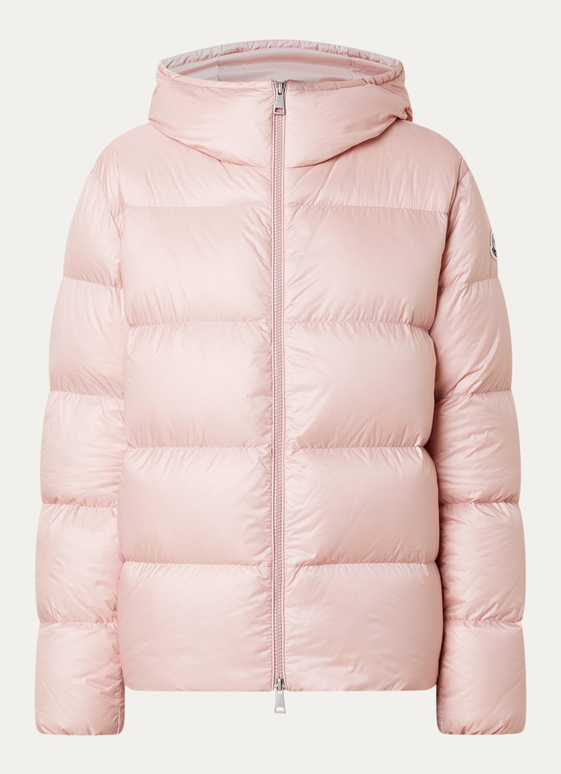 Moncler Feligule puffer jack met donsvulling en ritszakken - voorkant 4 roze