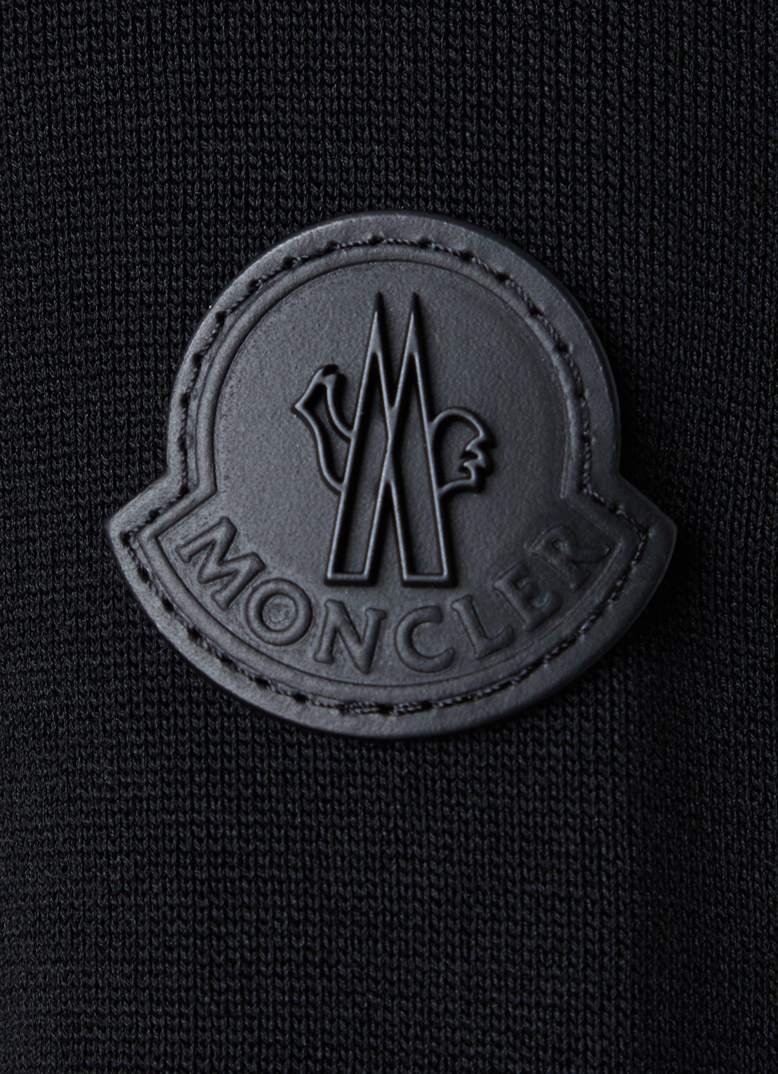 Moncler Fijngebreid vest met gewatteerd voorpand en donsvulling - detail 5 zwart