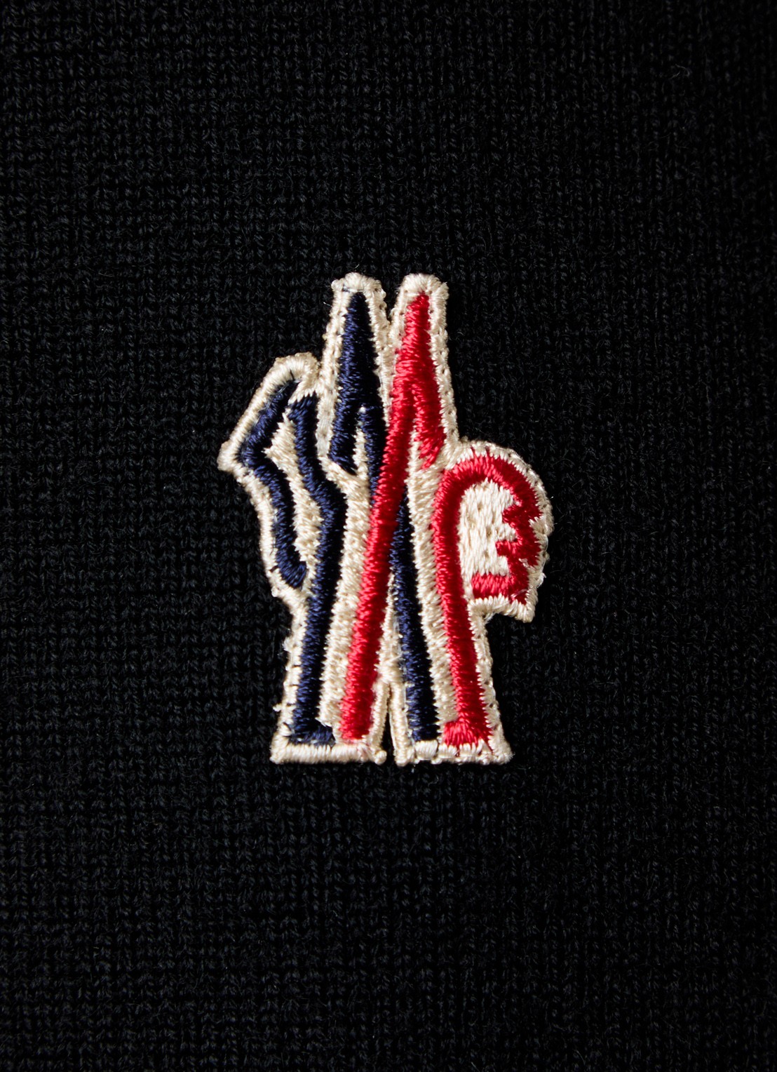 Moncler Fijngebreid vest van scheerwol met donsvulling - detail 6 zwart