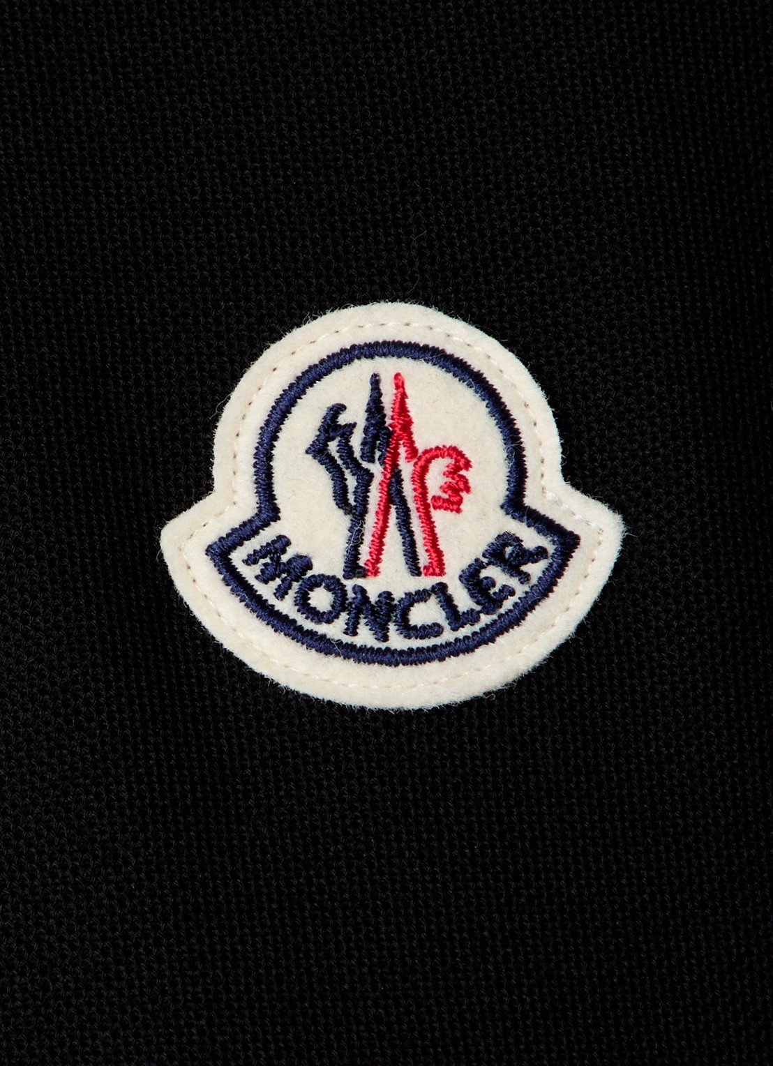 Moncler Fijngebreide polo met logo - detail 4 zwart