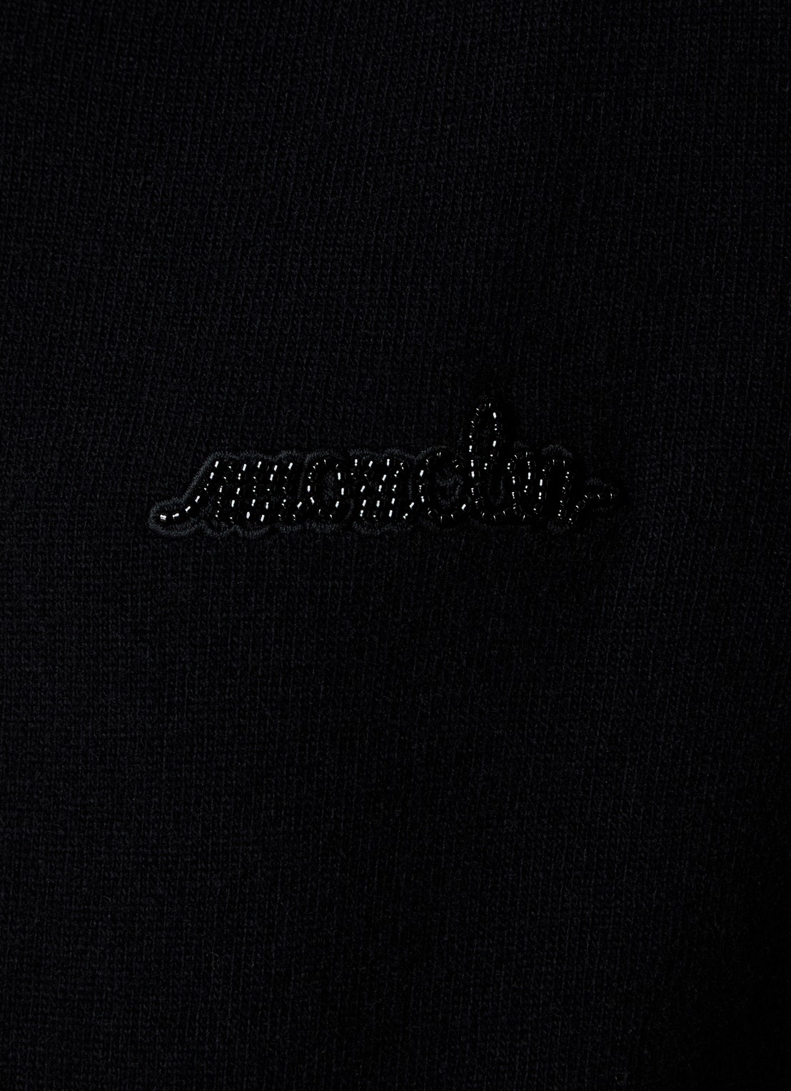 Moncler Fijngebreide trui in kasjmierblend met logo en strass - detail 3 zwart