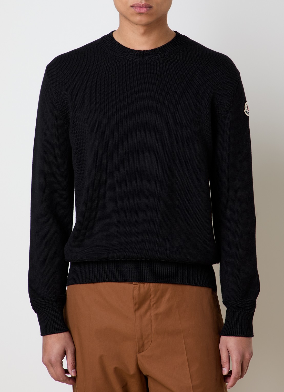 Moncler Fijngebreide trui met logo - detail 2 zwart
