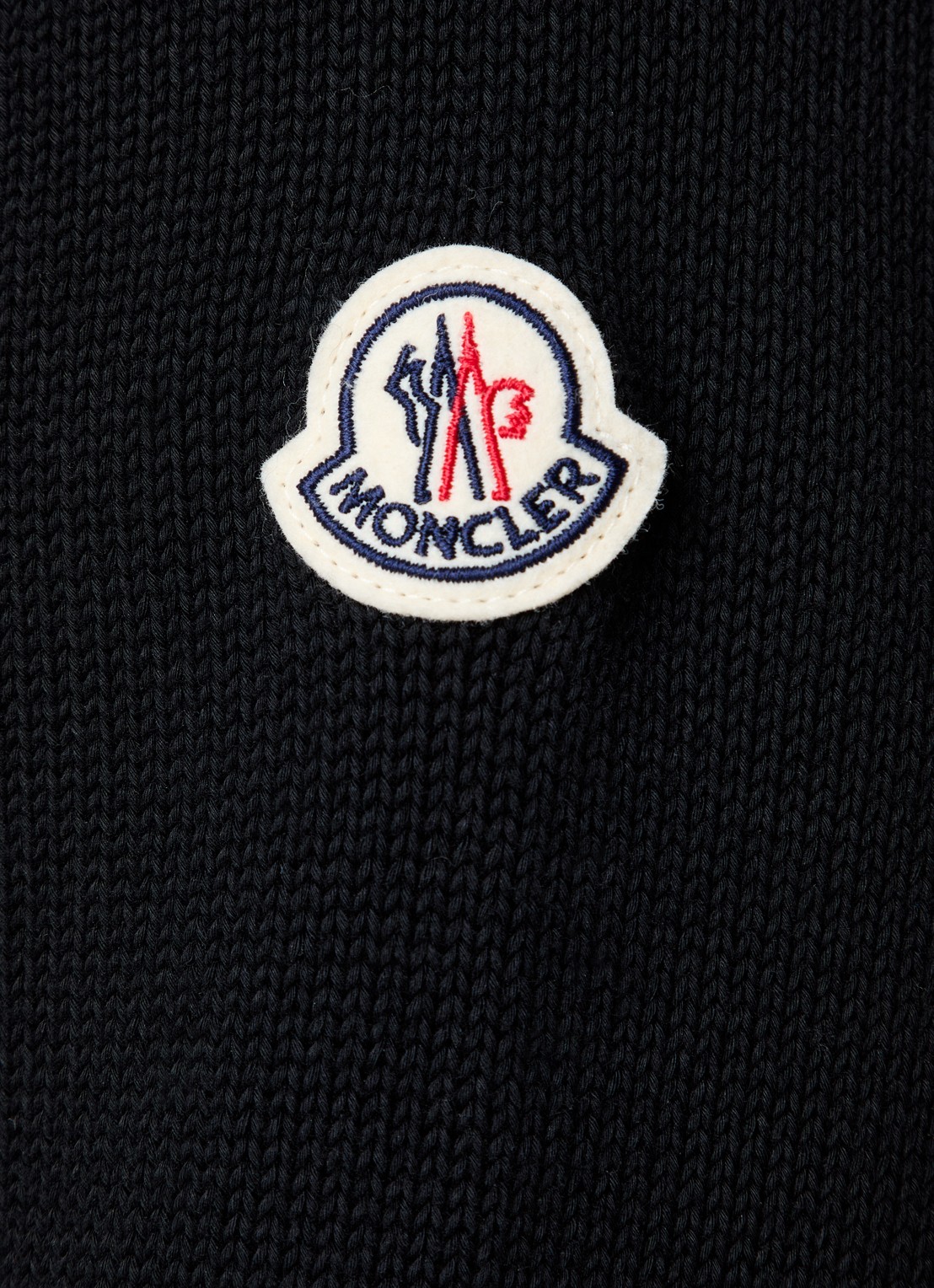Moncler Fijngebreide trui met logo - detail 3 zwart