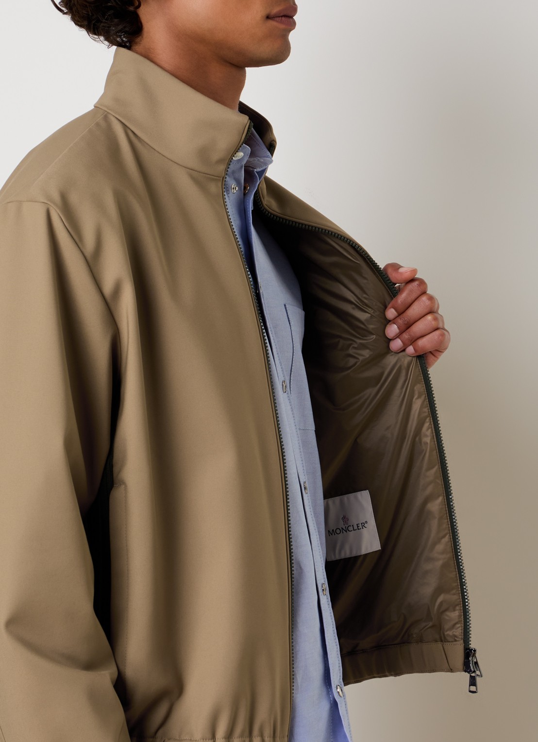 Moncler Fourioun jack met ritszakken en logo - detail 3 zand