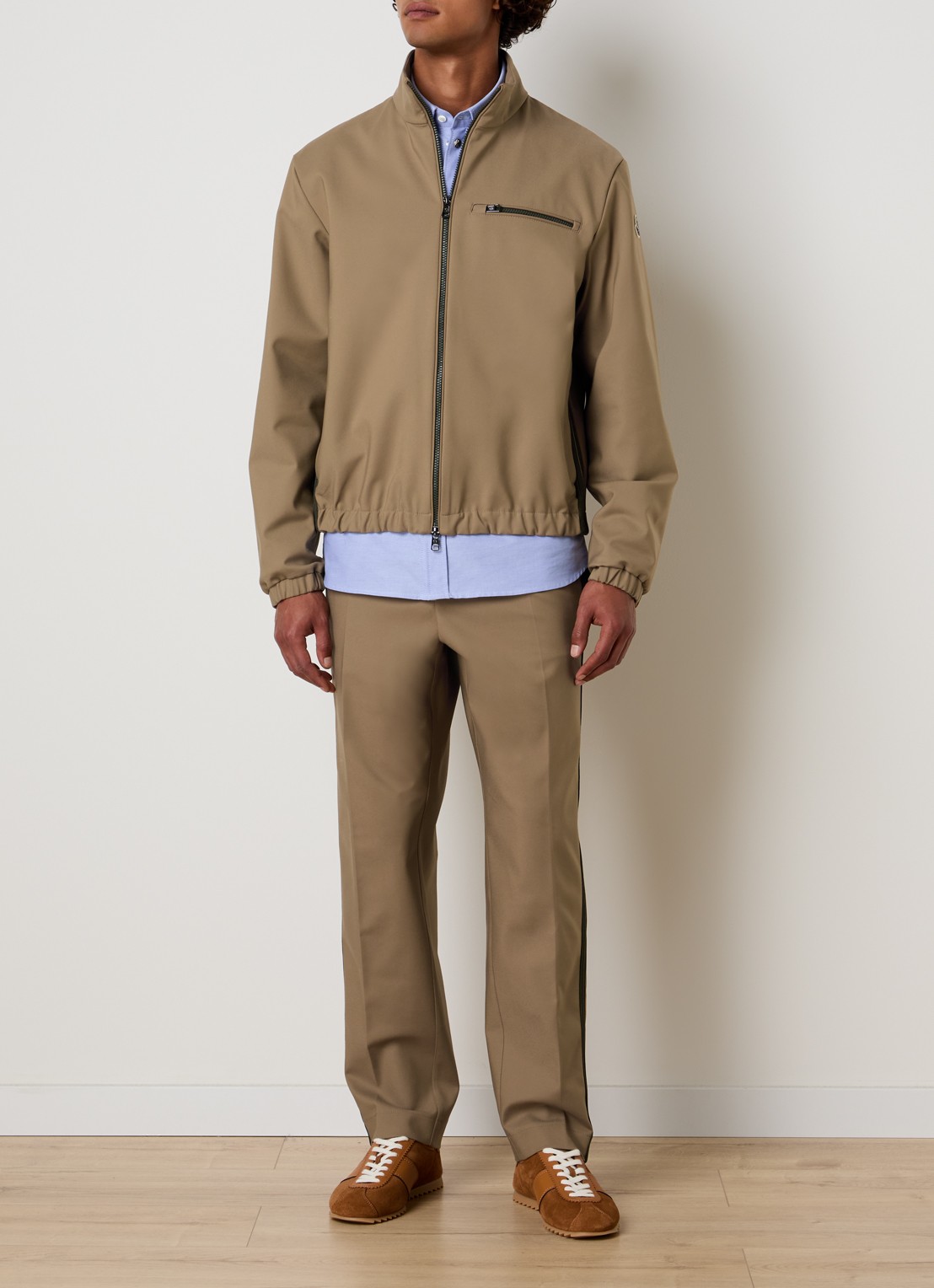 Moncler Fourioun jack met ritszakken en logo - voorkant 6 zand