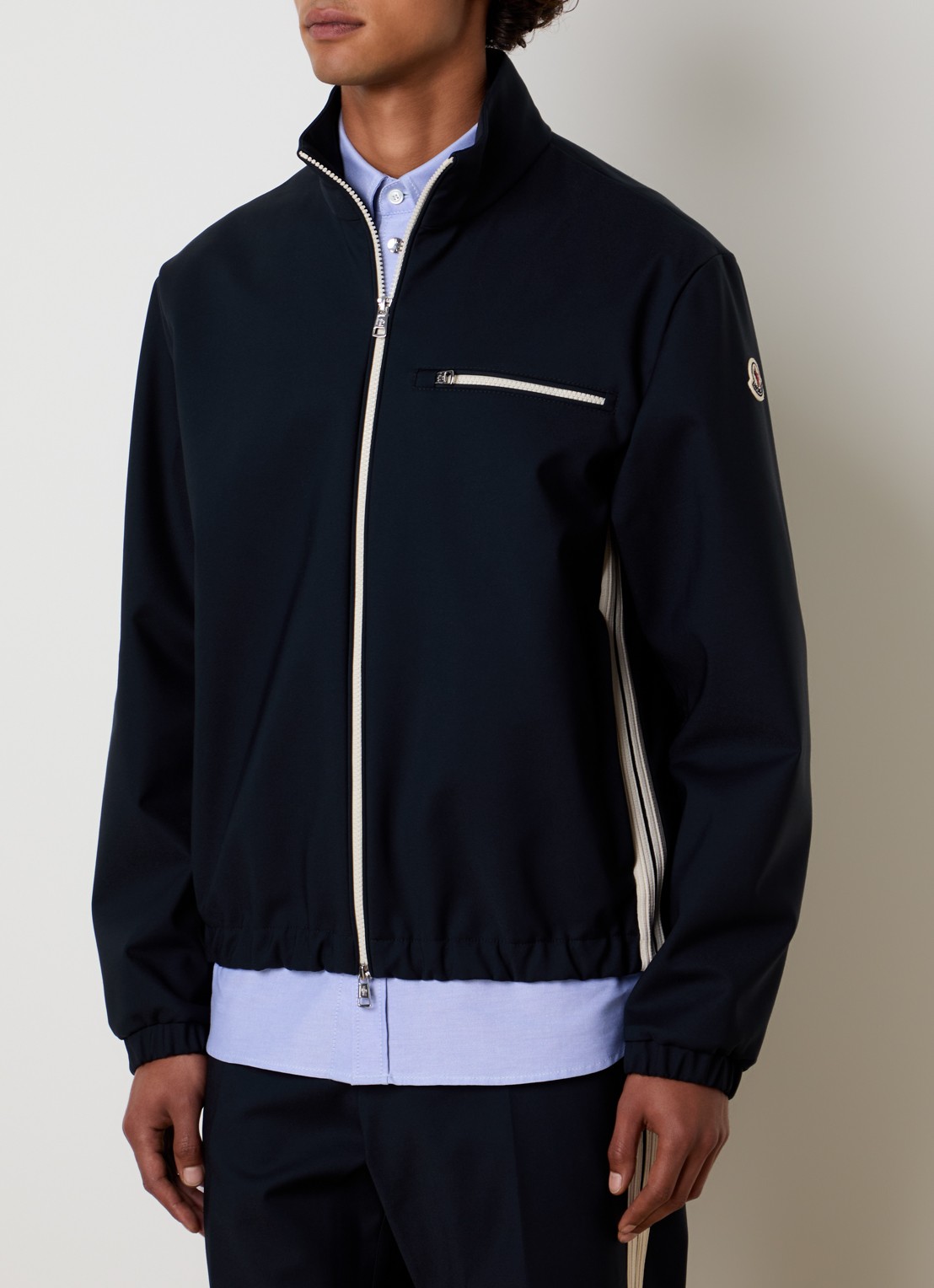 Moncler Fourioun jack met ritszakken en logo - detail 3 donkerblauw