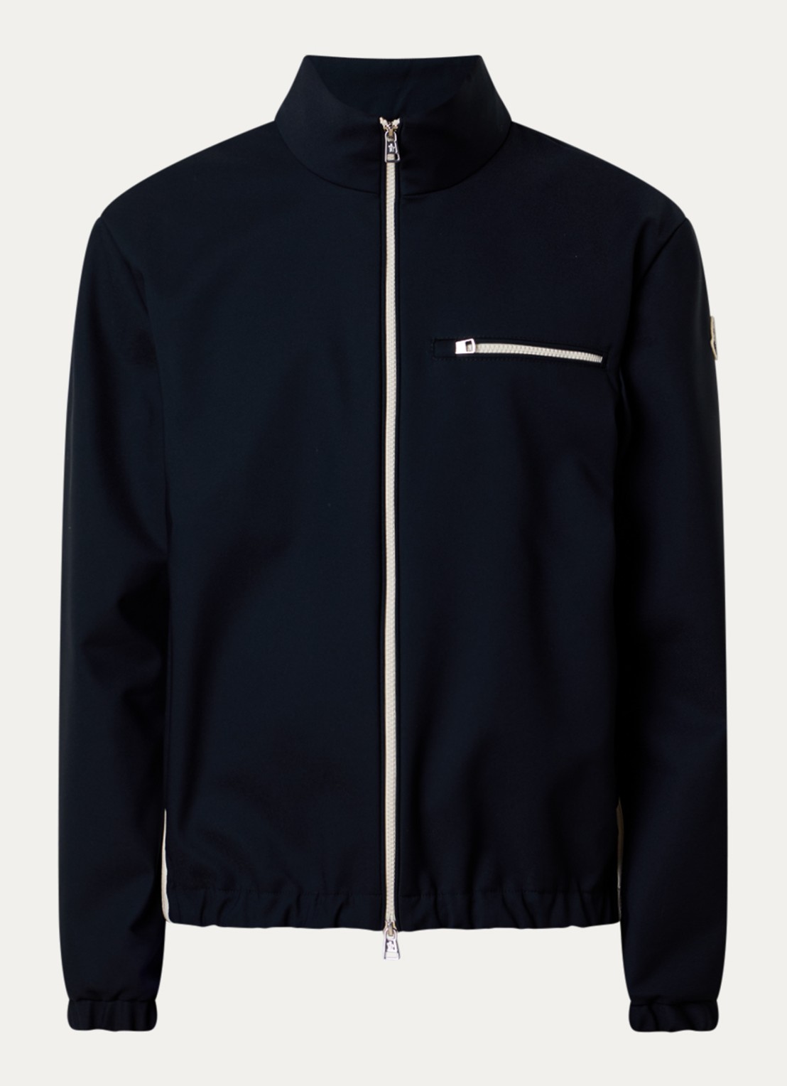 Moncler Fourioun jack met ritszakken en logo - voorkant donkerblauw