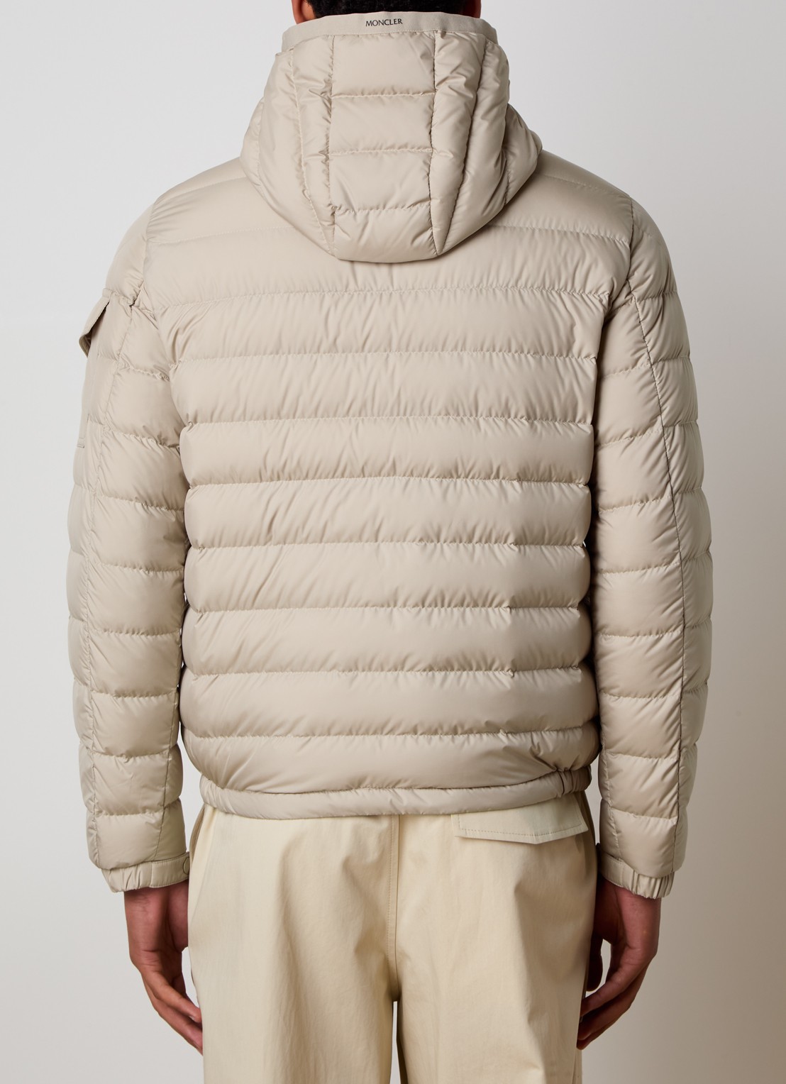 Moncler Galion gewatteerd jack met donsvulling en capuchon - achterkant 6 beige