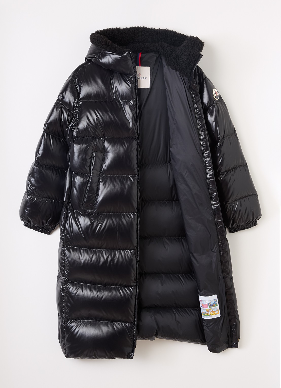 Moncler Ganevry gewatteerde parka met donsvulling - voorkant 3 zwart