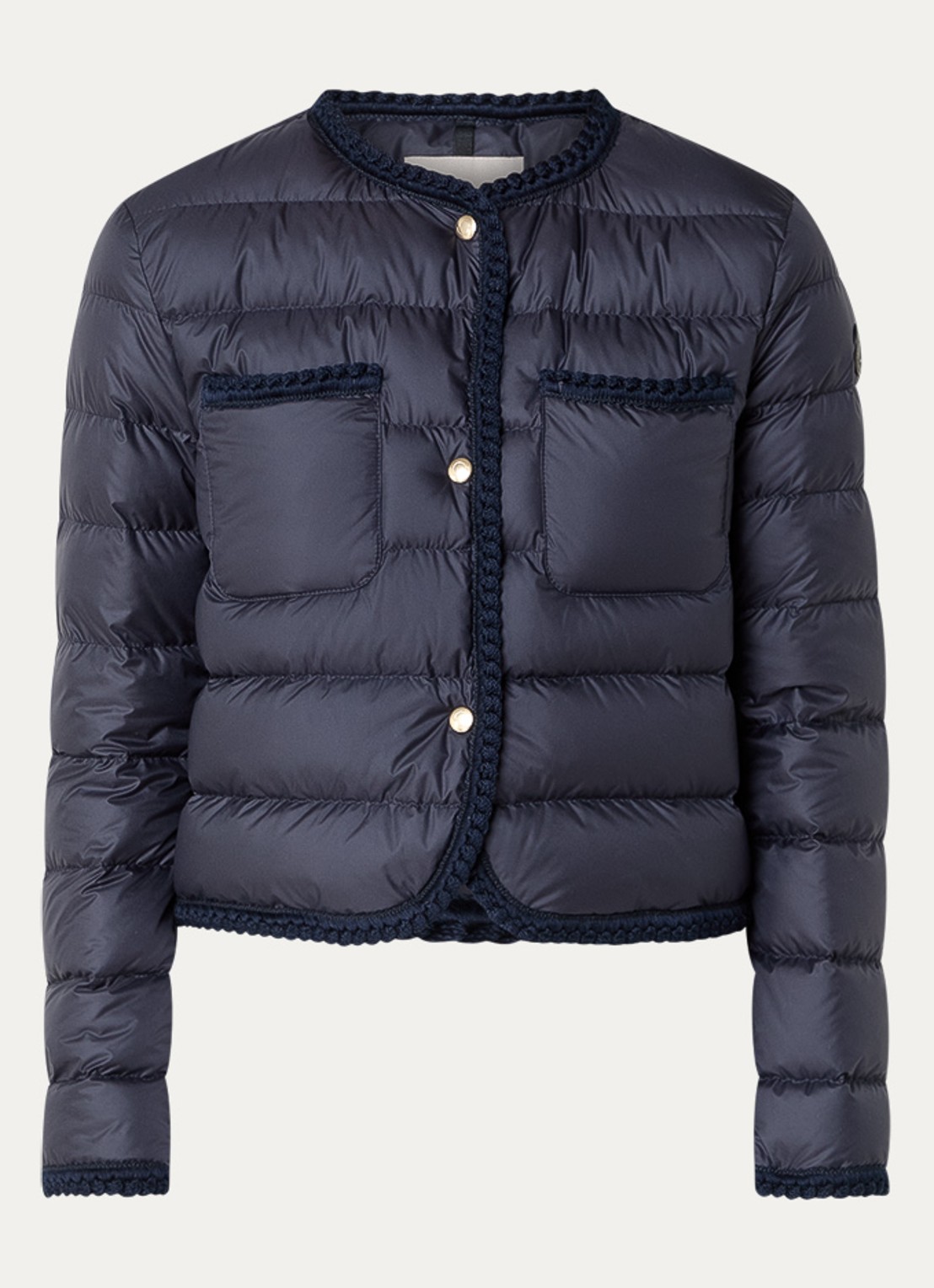Moncler Gencay gewatteerd jack met donsvulling en borstzakken - voorkant 4 donkerblauw