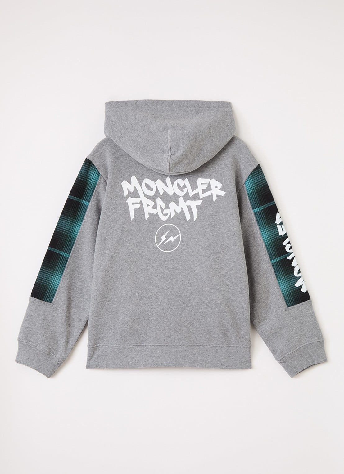Moncler Genius sweatvest met backprint - achterkant grijs