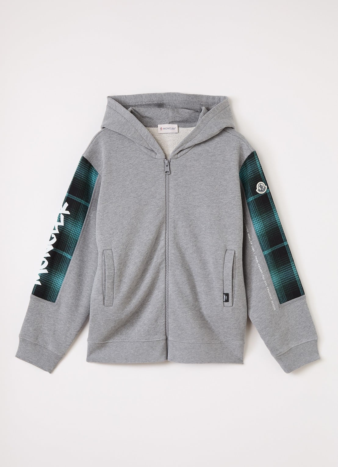 Moncler Genius sweatvest met backprint - voorkant 2 grijs
