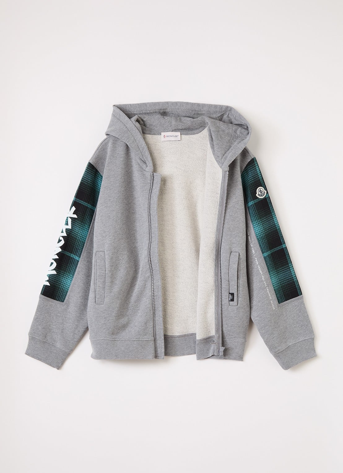 Moncler Genius sweatvest met backprint - voorkant 3 grijs