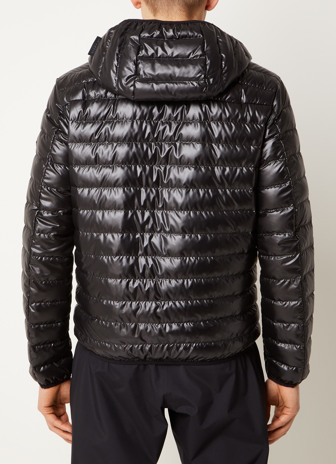Moncler Gewatteerd jack met donsvulling en logoprint - achterkant 3 zwart