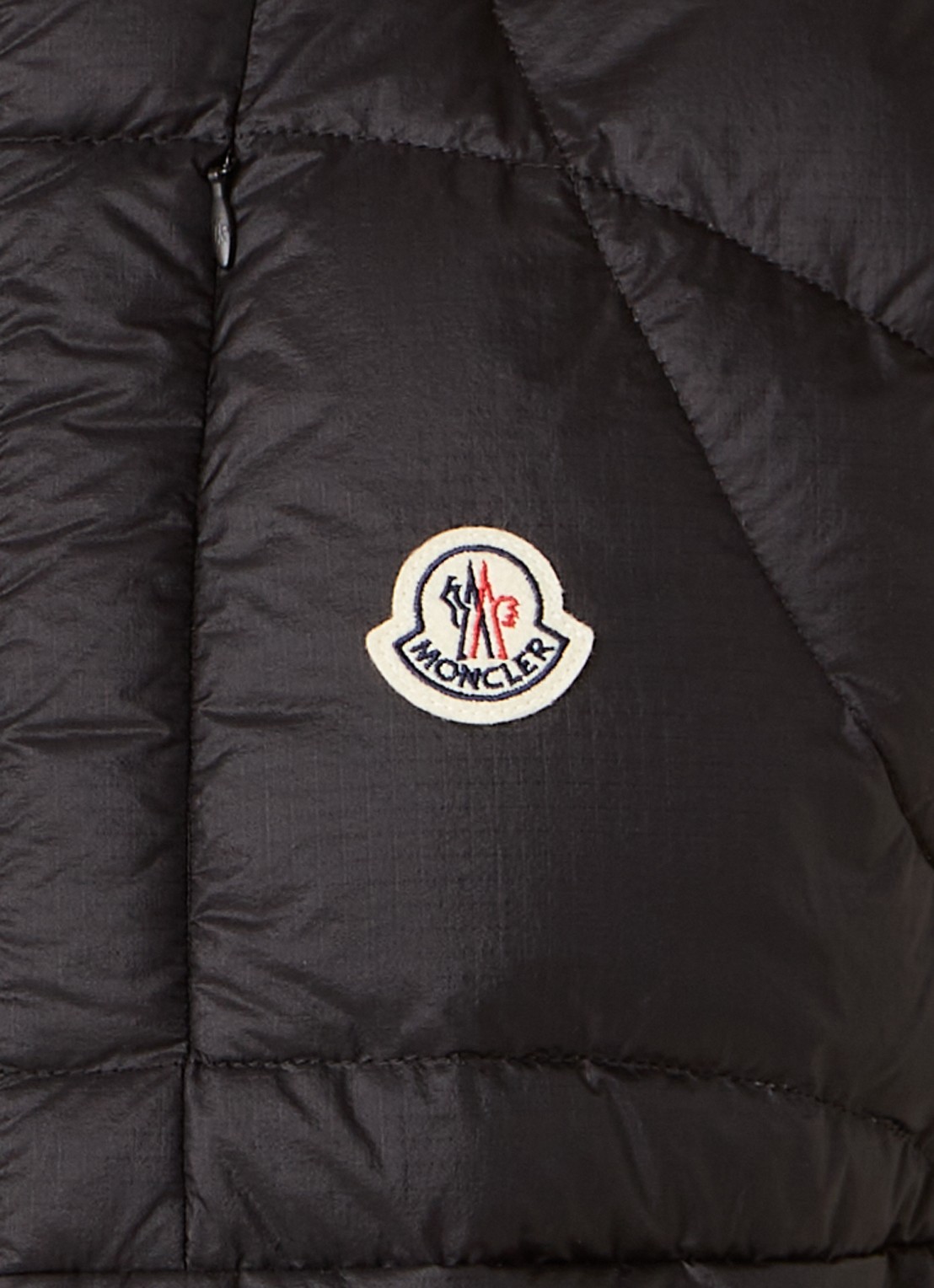 Moncler Gewatteerde bodywarmer met donsvulling - detail 5 zwart