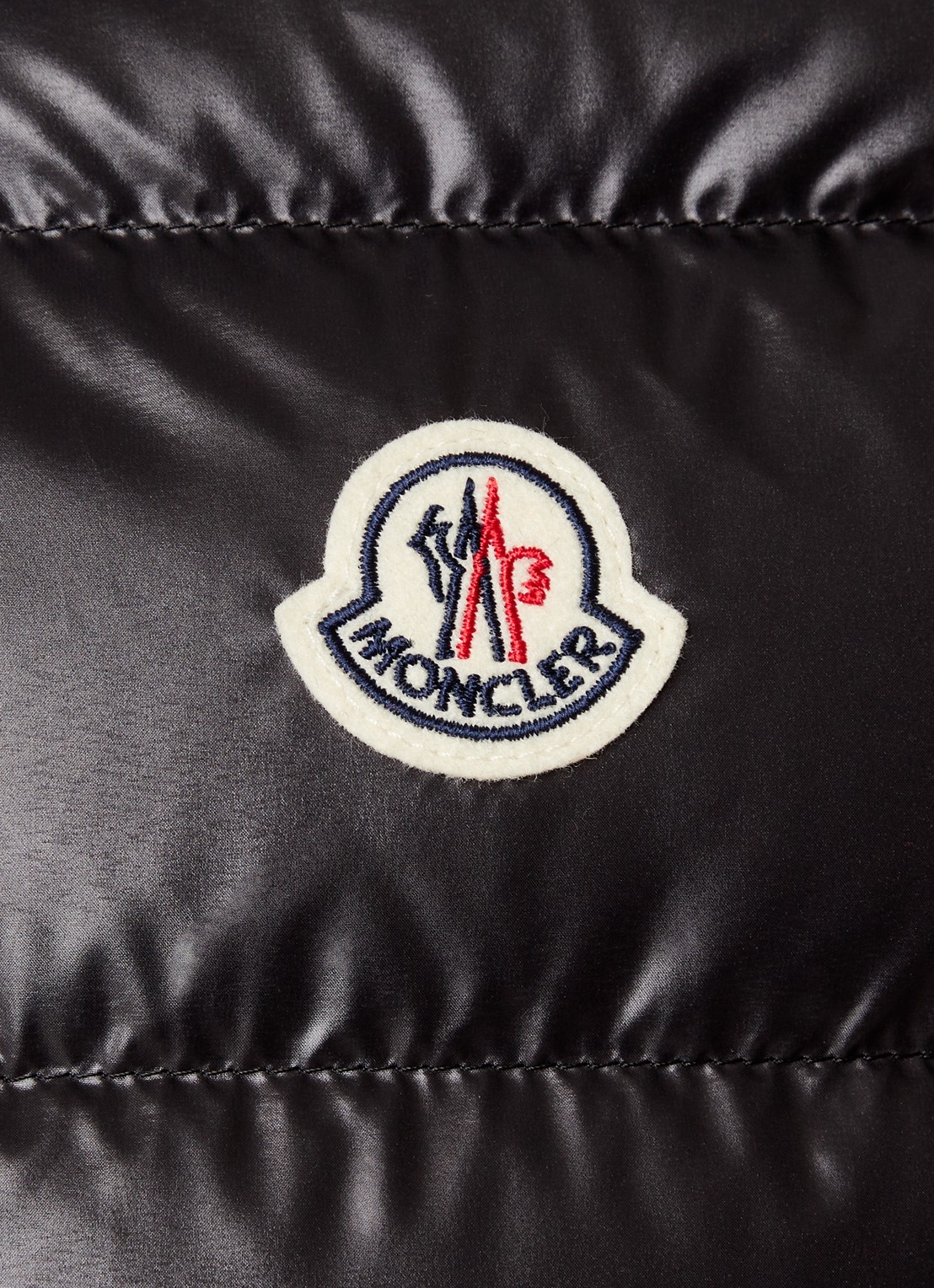 Moncler Gewatteerde bodywarmer met donsvulling - detail 4 zwart