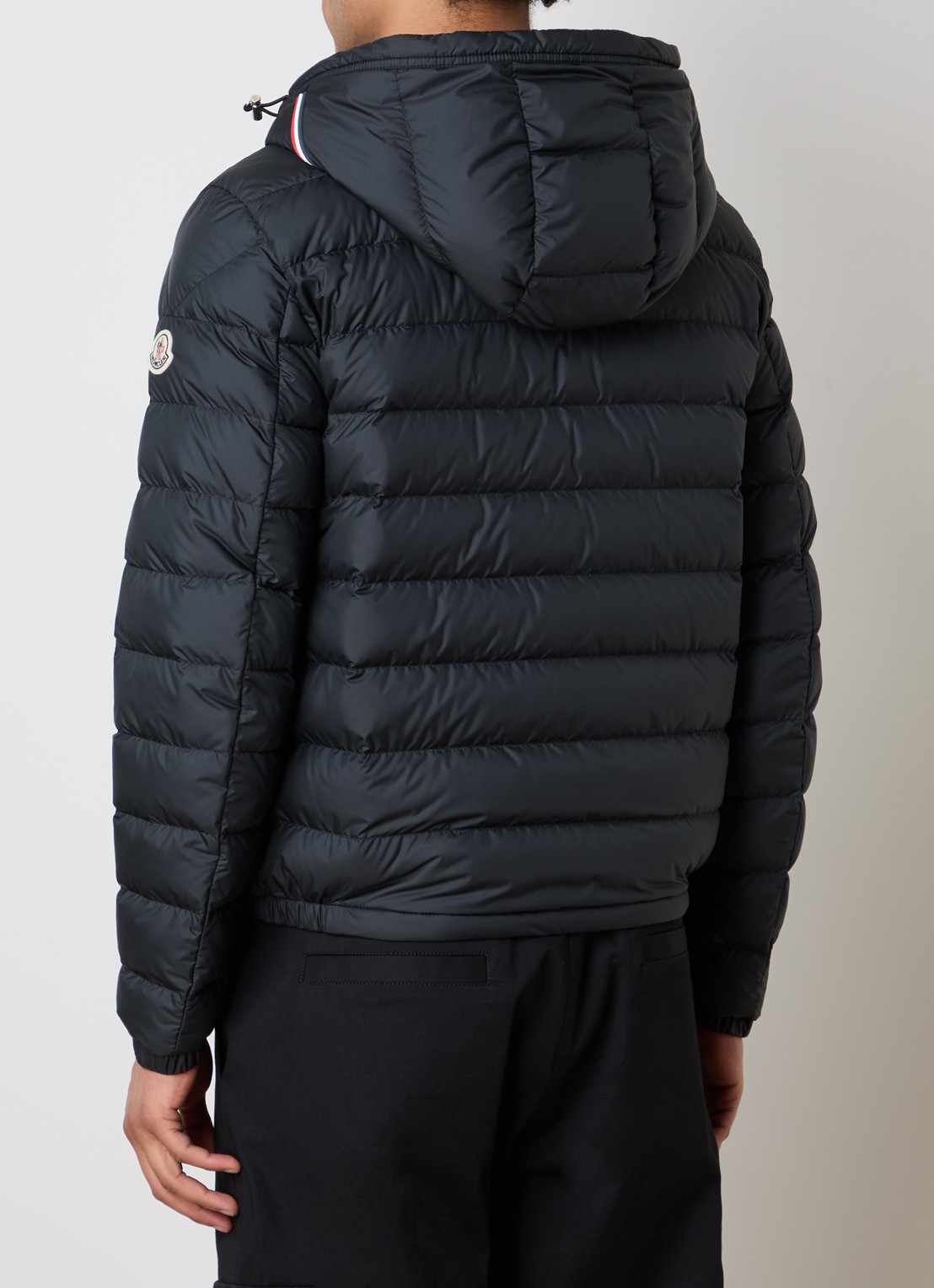 Moncler Gewatteerde jas met donsvulling en capuchon - achterkant 3 zwart