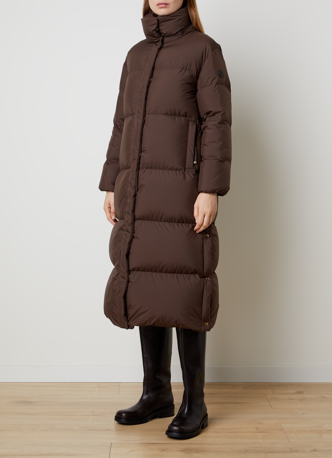 Moncler Gewatteerde jas met steekzakken - detail 3 bruin
