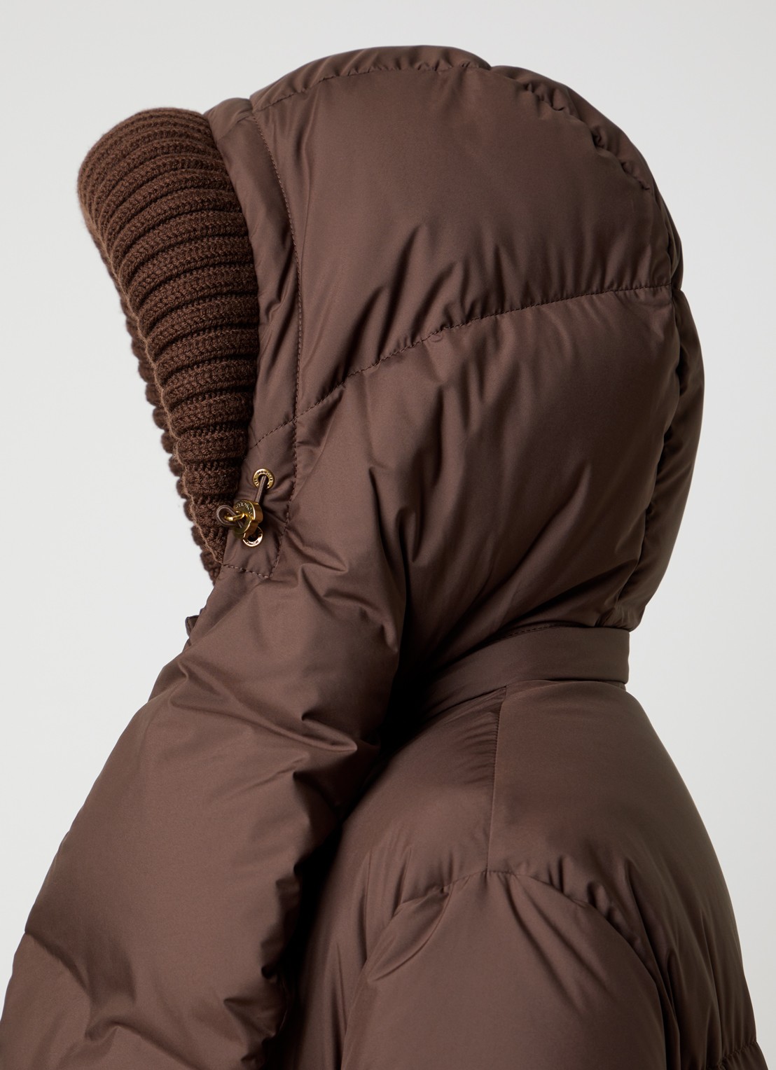 Moncler Gewatteerde jas met steekzakken - detail 4 bruin