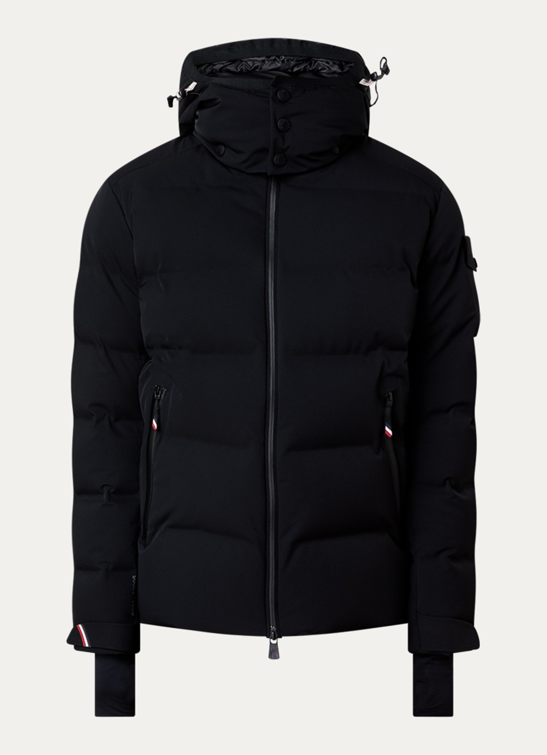 Moncler Giubotto ski-jas met donsvulling en afneembare capuchon - voorkant 5 zwart