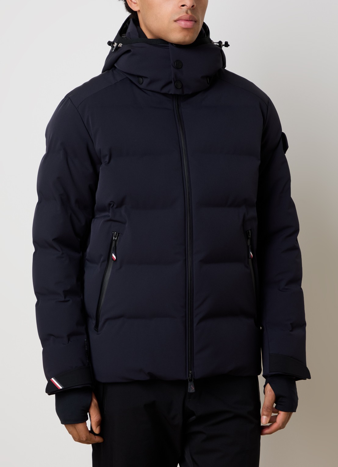 Moncler Giubotto ski-jas met donsvulling en afneembare capuchon - detail 2 donkerblauw