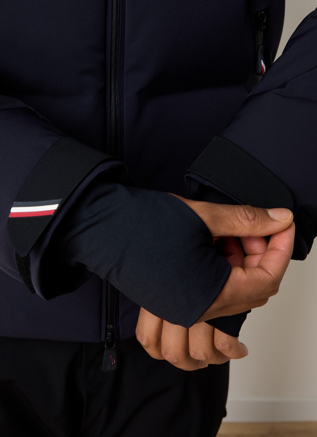 Moncler Giubotto ski-jas met donsvulling en afneembare capuchon - detail 3 donkerblauw