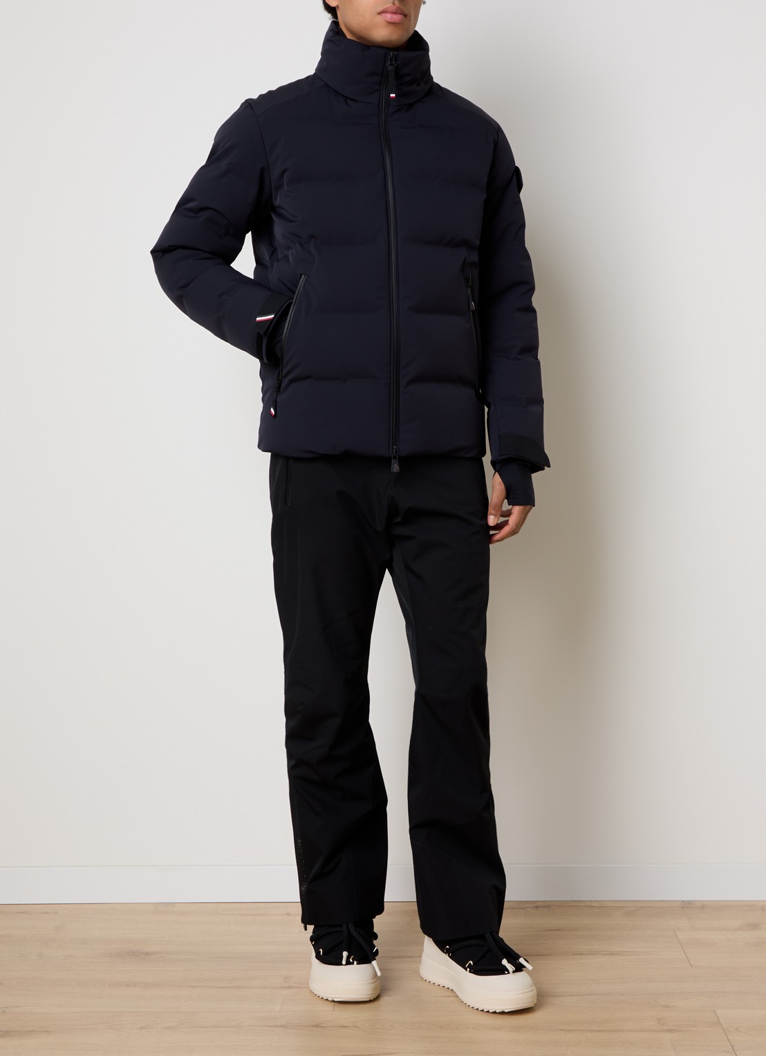 Moncler Giubotto ski-jas met donsvulling en afneembare capuchon - voorkant 6 donkerblauw