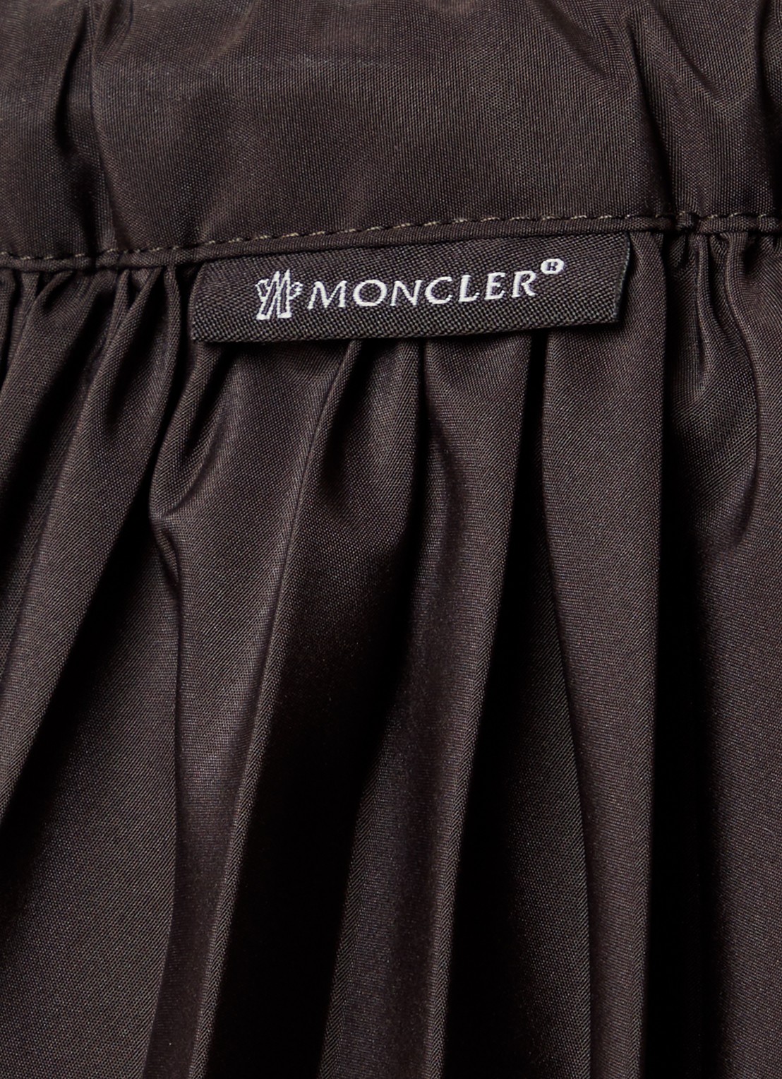 Moncler Gonna midi plooirok met logo - detail 2 donkerbruin