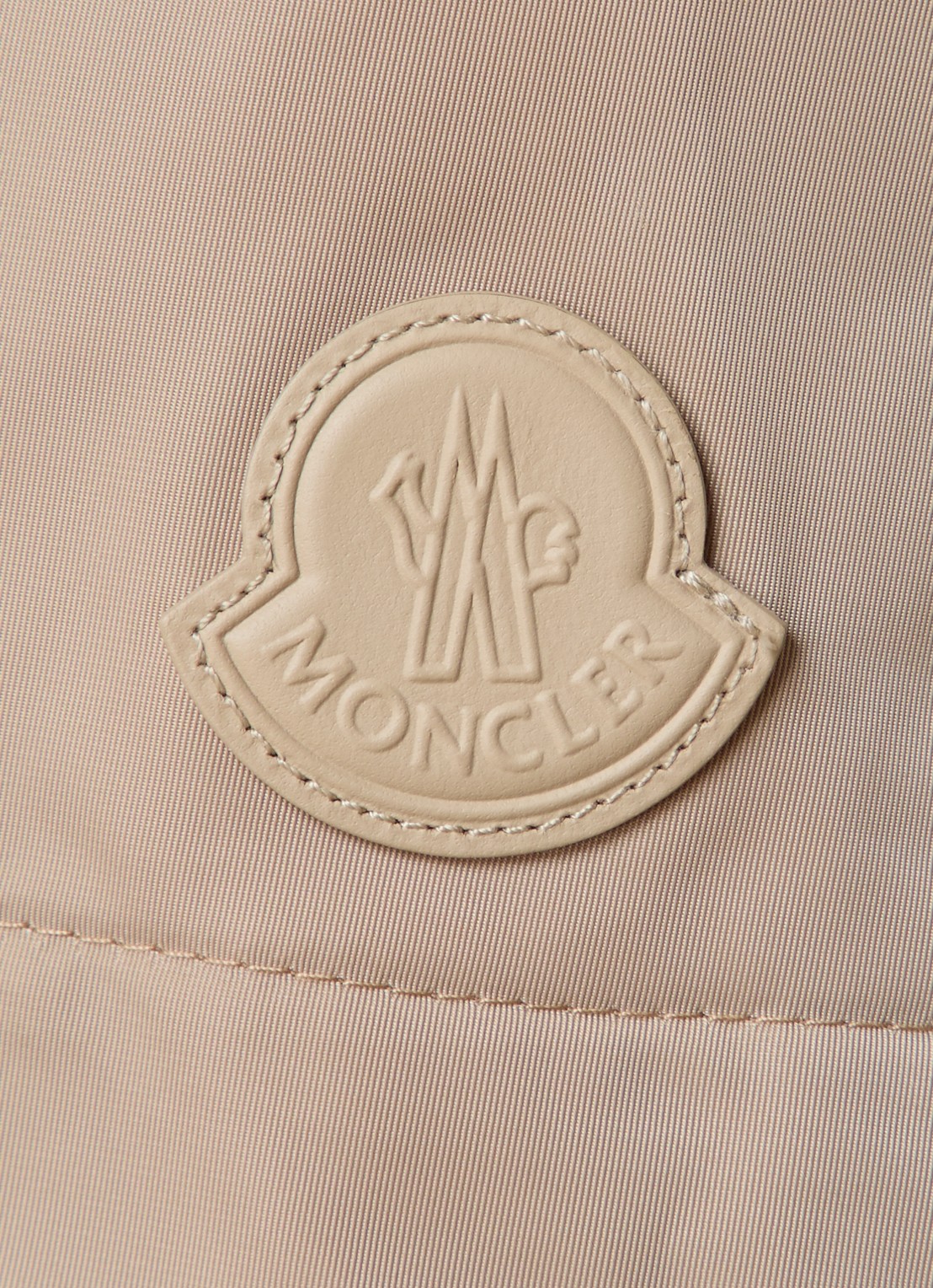 Moncler Gonna mini kokerrok met logo - detail 5 beige