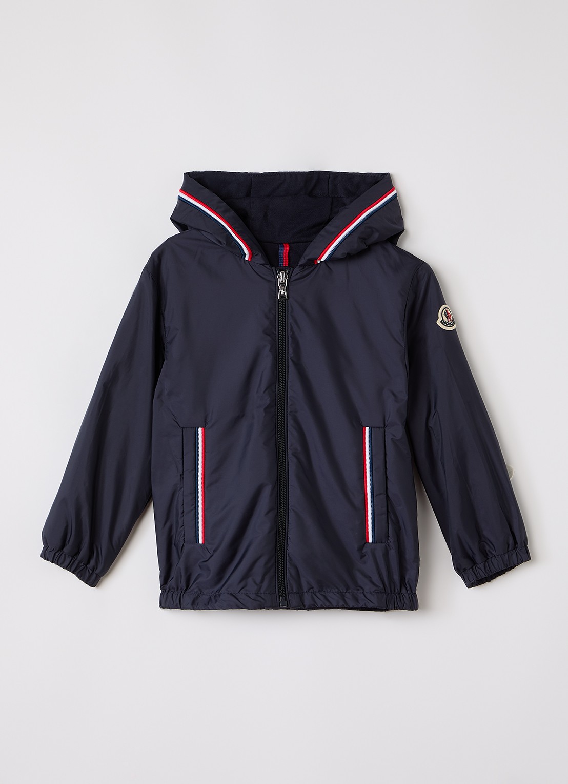 Moncler Granduc windjack met steekzakken - voorkant donkerblauw