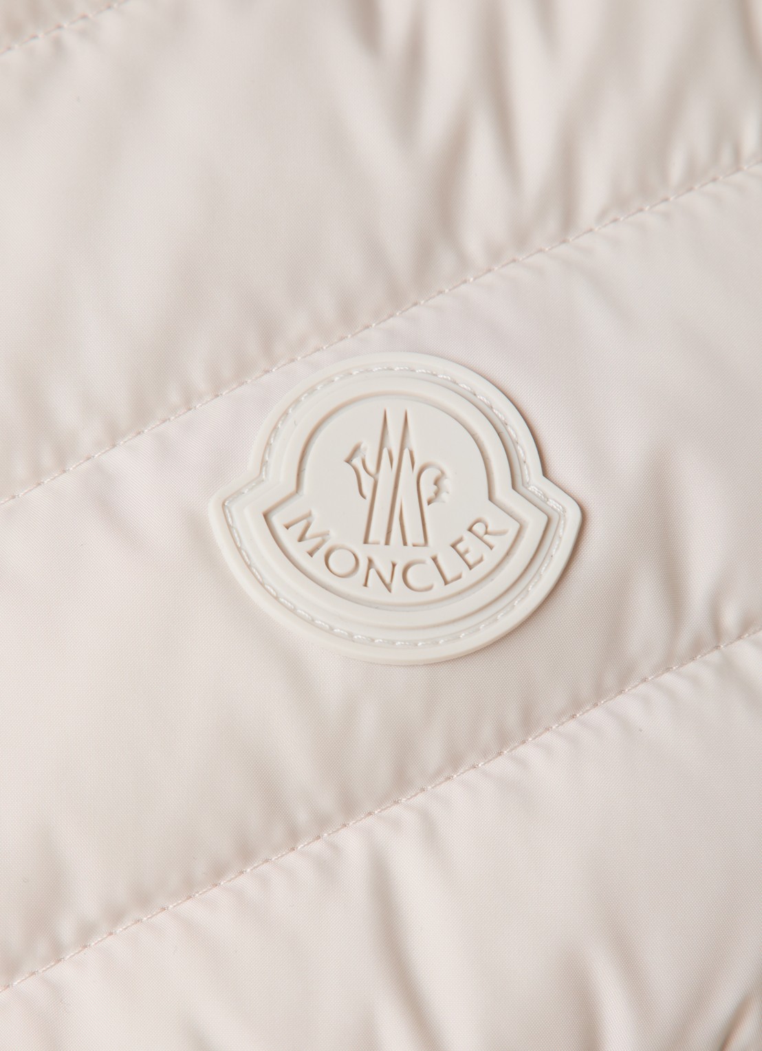 Moncler Granes gewatteerde bodywarmer met donsvulling en ritszakken - detail 6 creme
