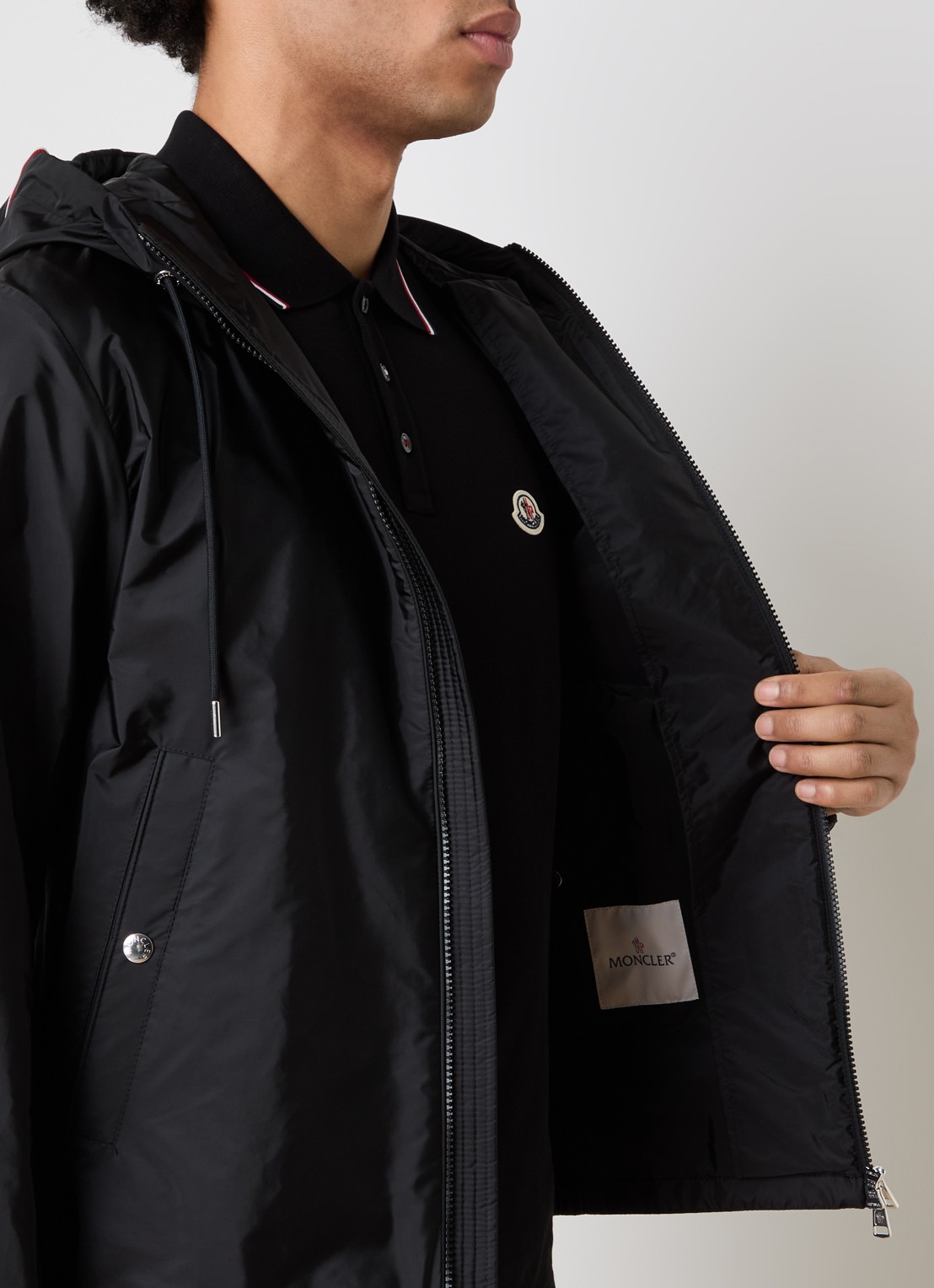 Moncler Grimpeurs windjack met capuchon en steekzakken - detail 3 zwart