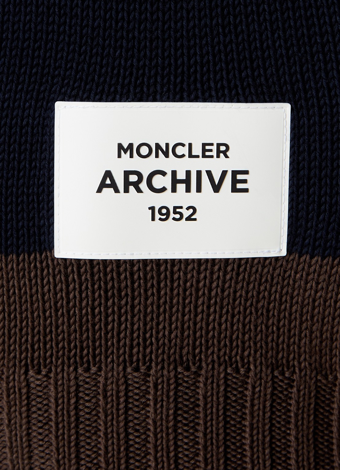 Moncler Grofgebreide hoodie met streepprint - detail 3 bruin