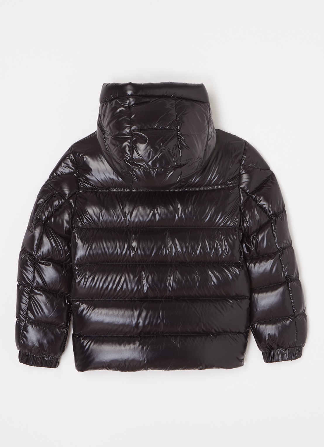 Moncler Groseiller puffer jack met donsvulling en capuchon - achterkant zwart