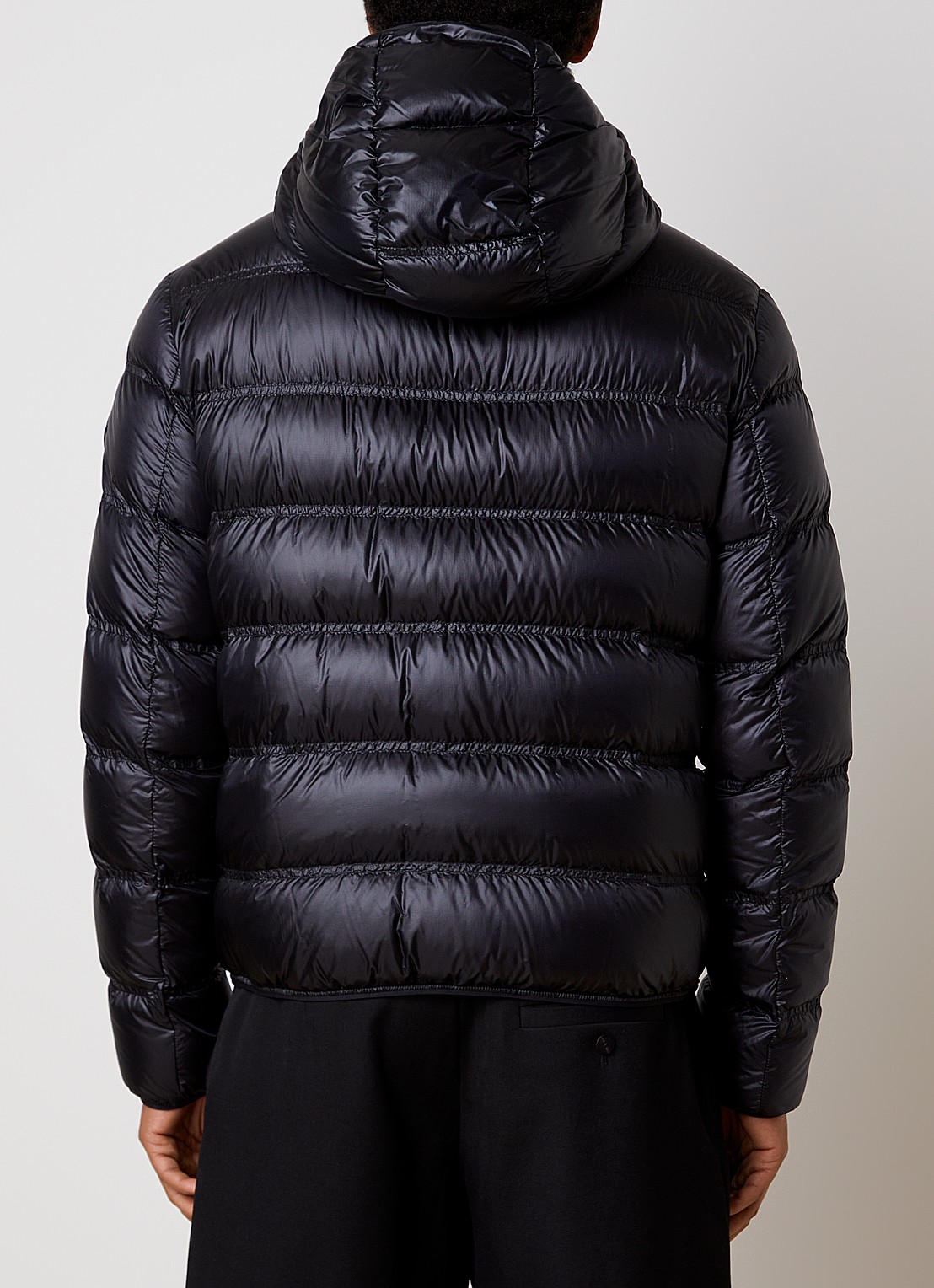 Moncler Guadiana puffer jack met donsvulling en capuchon - achterkant 4 zwart